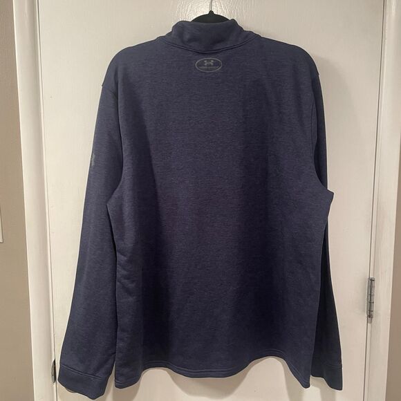 Under Armour SMU Long Sleeve Quarter Zip Pullover Navy 2XL - Picture 2 of 8